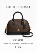 Coach Signature Mini Dome Satchel I Boujee Closet