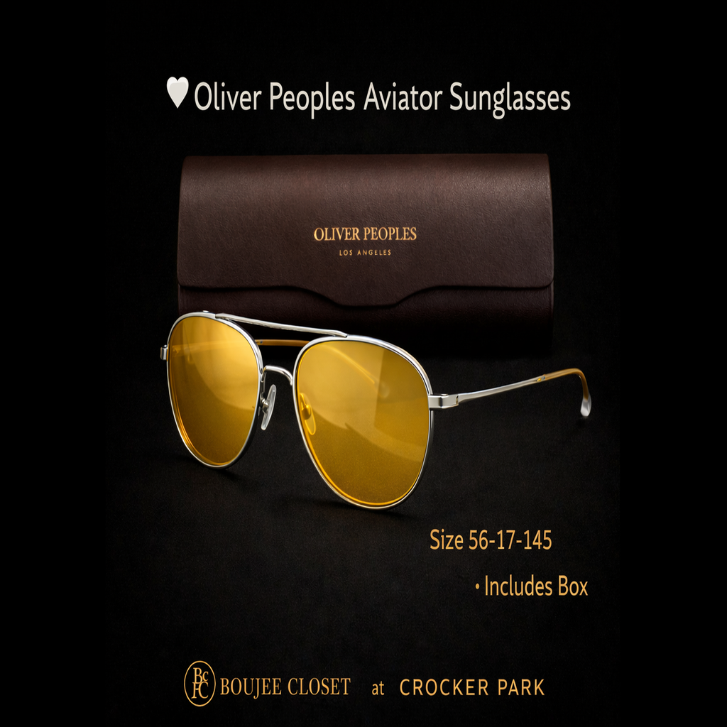 Oliver Peoples Aviator Sunglasses with Yellow Lenses