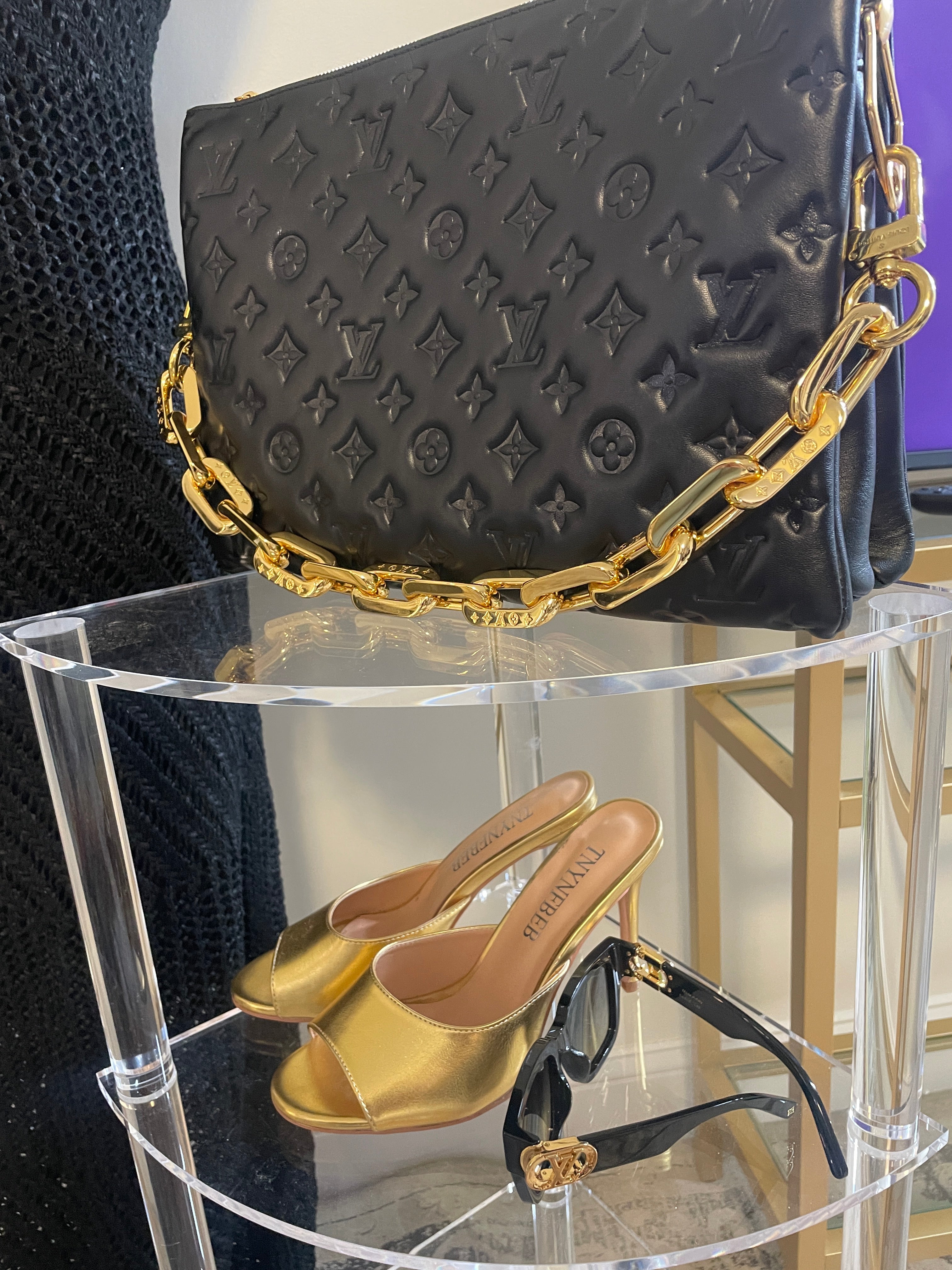 Louis Vuitton Coussin MM – Noir Monogram Embossed Lambskin | Boujee Closet